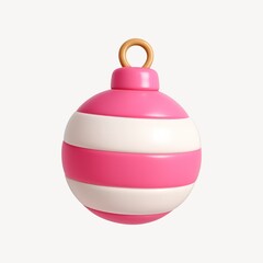 Obraz premium Vibrant striped holiday ornament