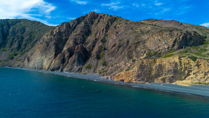 Volcano beach Mavra Volia Emporios on Chios island