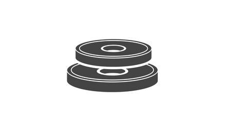 Stacked Circular Weight Plates with Central Hole.