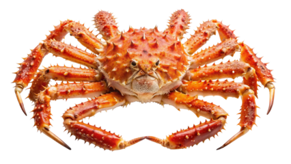 king crab on white background