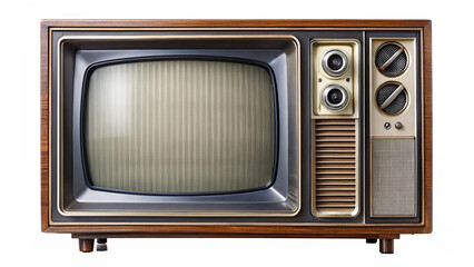 vintage-television---isolated-on-white background