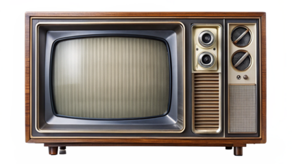 vintage-television---isolated-on-white background