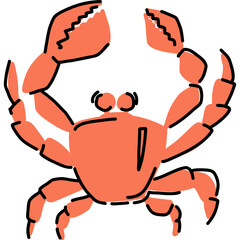 Adorable Cartoon Crab Illustration Perfect for Creative Marine Life Projects and Activities