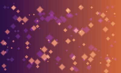 Purple and Orange Gradient Background with Scattered Diamonds