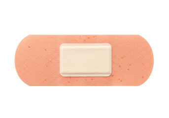 Adhesive bandage isolated PNG on transparent background, medical plaster for wound care and first aid treatment