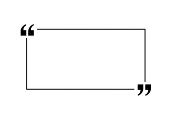 Black quotation marks frame isolated PNG, speech bubble border for quote text and message design on transparent background © Florin