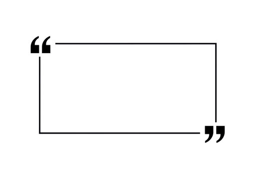 Black quotation marks frame isolated PNG, speech bubble border for quote text and message design on transparent background