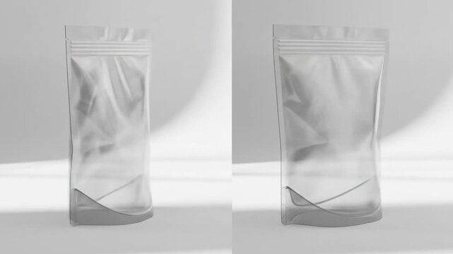 Two White Packaging Mockups on a White Background.