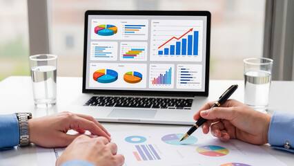 business people working on a laptop