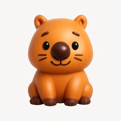Fototapeta premium Cute cartoon wombat figurine