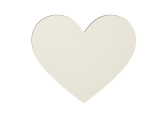 Pale yellow heart shape isolated PNG, love symbol for Valentine s Day and romantic designs on transparent background