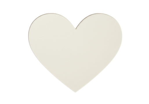 Pale yellow heart shape isolated PNG, love symbol for Valentine s Day and romantic designs on transparent background