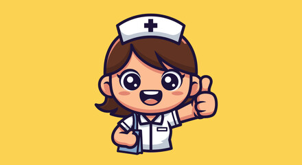 Cartoon nurse giving thumbs-up