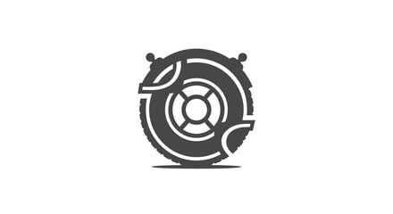 Cartoon girl cross-legged reading red book with camera emblem