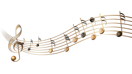 music notes on a white background