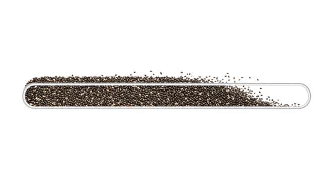 Nutritious chia seeds in a modern progress bar for healthy eating visuals online