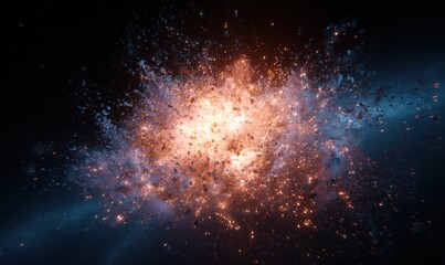 Fototapeta premium Abstract explosion in deep space
