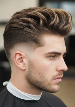 Modern men s fade haircut with textured top