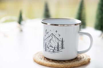mug christmas gift box and decorations