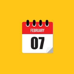 Calendar Page on February 7th