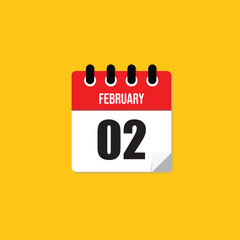 February 02 Calendar Icon