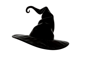 black witch hat on a white background