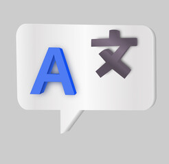 3D Language Translation App Icon