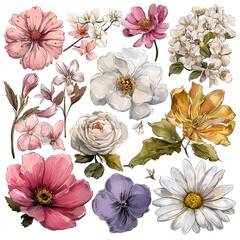 seamless floral pattern flowers stickers 