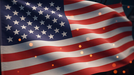 Waving stars and stripes, a vibrant symbol of national pride and freedom.