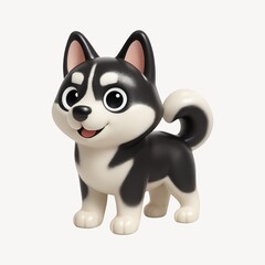 Cute cartoon husky toy