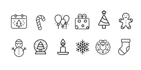 Christmas  icon set. 