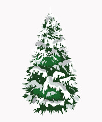 christmas tree vector illustration
