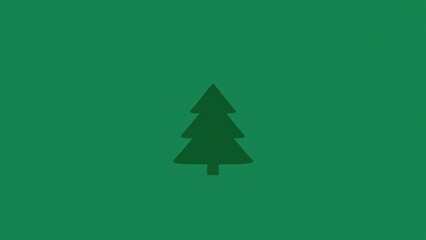 Minimalist evergreen tree silhouette desktop wallpaper