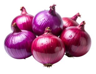 Bündel rote Zwiebeln, transparenter Hintergrund, PNG