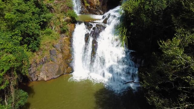 Datanla Waterfalls taken with my drone. In Da Lat, Vietnam.