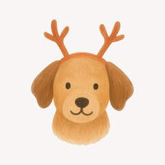Obraz premium Cute festive dog illustration