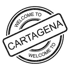 Welcome to Cartagena, Colombia grunge rubber stamp from Cartagena de Indias, vintage travel stamp on transparent background, vector illustration	
