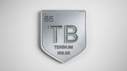 Terbium Element Symbol TB &ndash; Rare Earth Metal for Technology, Innovation, Electronics and Industrial Applications in Modern Science