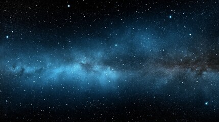 Fototapeta premium Vast starry universe with blue nebula in cosmic space