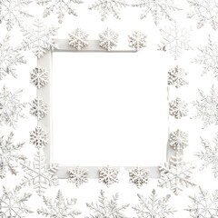 White christmas snowflakes frame border png frosty design png snowflake decoration png holiday border png winter frame png festive art png transparent background image