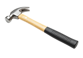 Claw hammer isolated on transparent background, a versatile tool for construction and home improvement projects