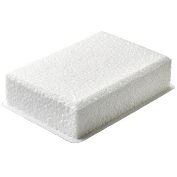 White polystyrene packaging material piece png foam packaging png protective packaging png styrofoam piece png cushioning material png transparent background image