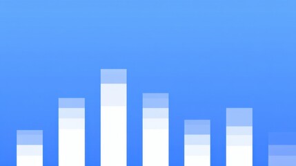 Abstract Representation of Data Visualization with Vertical Bars on a Blue Background for Business and Technology Themes