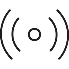 Abstract Signal Icon Symbol Representing Wireless Transmission Broadcast Or Connection With...