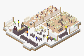 Restaurant activity isometric