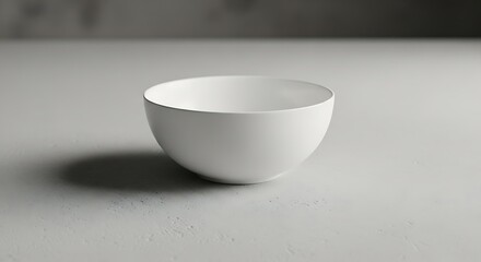 Elegant white ceramic bowl on a subtle textured surface in a minimalist arrangement perfect for cuisine related visuals