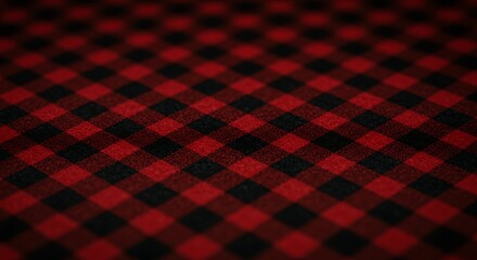Red and black plaid pattern textured fabric background for design
