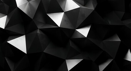 Fototapeta premium Abstract dark low poly background with triangular shapes