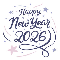 Happy new year 2026 festive celebration design