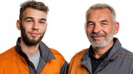 Positive Business Partners Standing Together on White Background